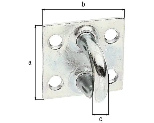B-Ware Alberts öse überfalle Befestigung 37 X 37 X 65 Mm Galvanisch Verzinkt 20 Stück - 4004338348502