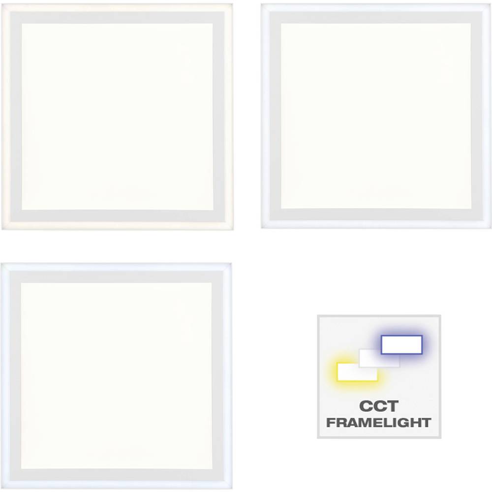 Brilliant LED Deckenleuchte Laurice Fernbedienung Weiß Aufbau Panel 40cm CCT 24W - 4004353386060