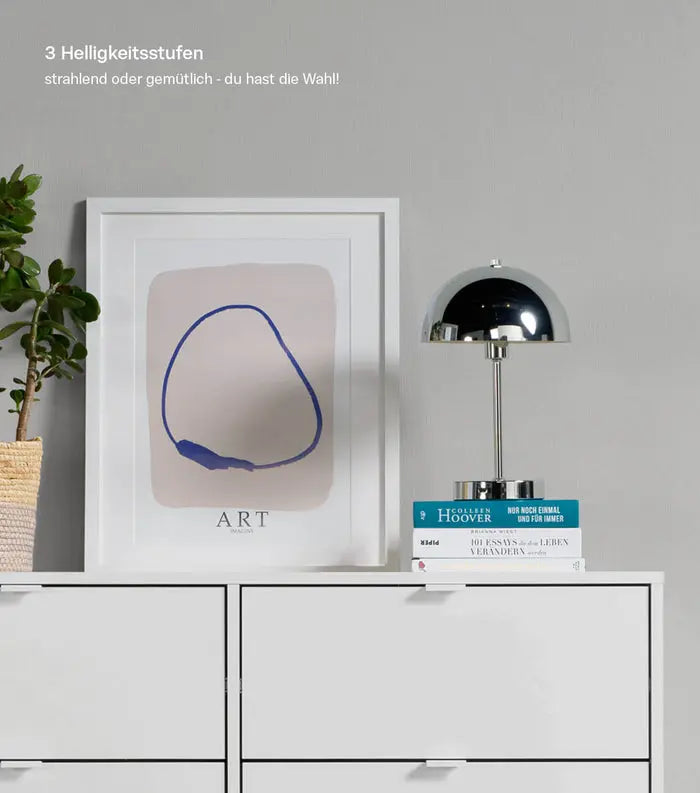 B-Ware Mokebo Kabellose Akku Tischlampe Tischleuchte Lampe Der Leuchtturm Chrom Glänzen - 4004353464294