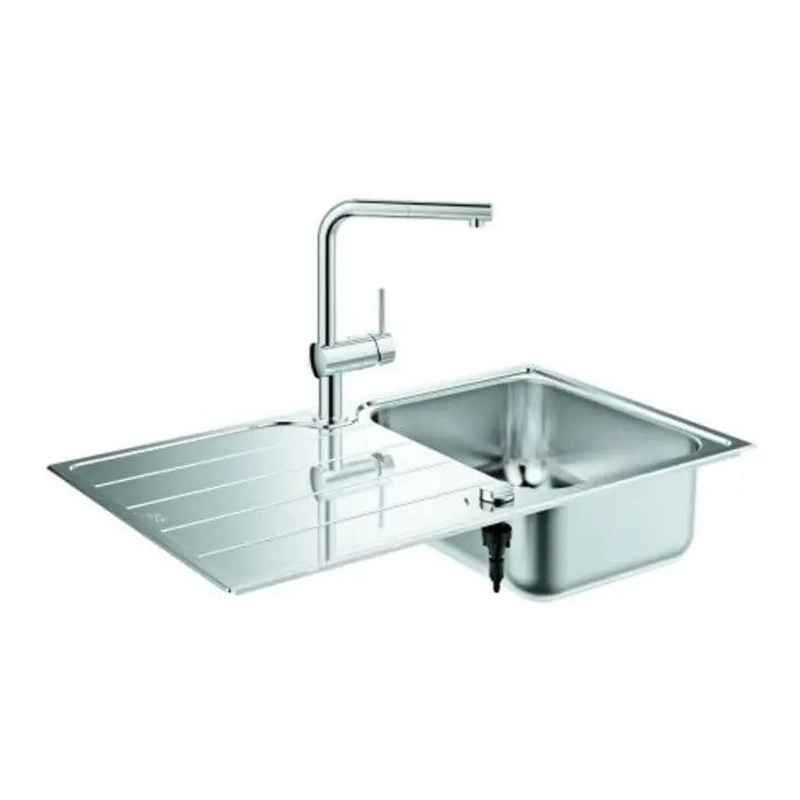 B-Ware Grohe Einbauspüle Set Spülbecken Kombination Edelstahl K500 Minta 86x50cm 1 B - 4005176626050