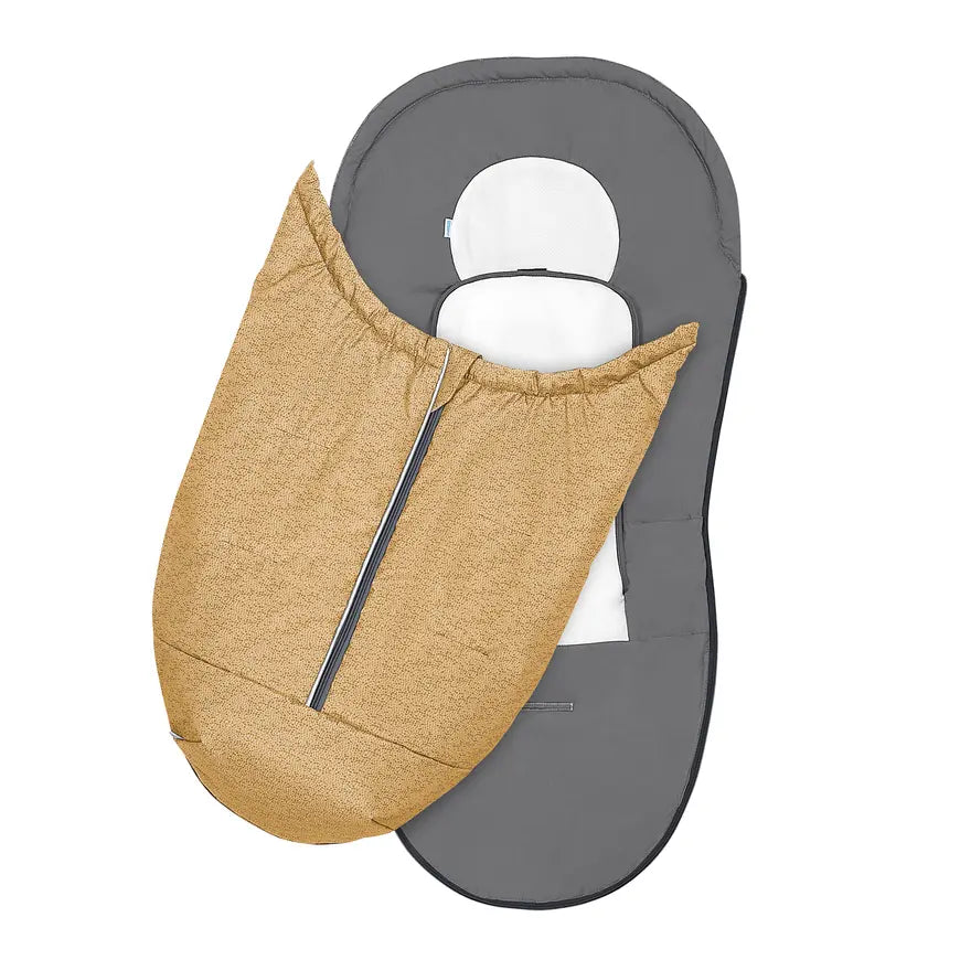 B-Ware Odenwälder Fußsack Schlafsack Klimocool System Modern Blizzard Dark Mustard - 4005226226483
