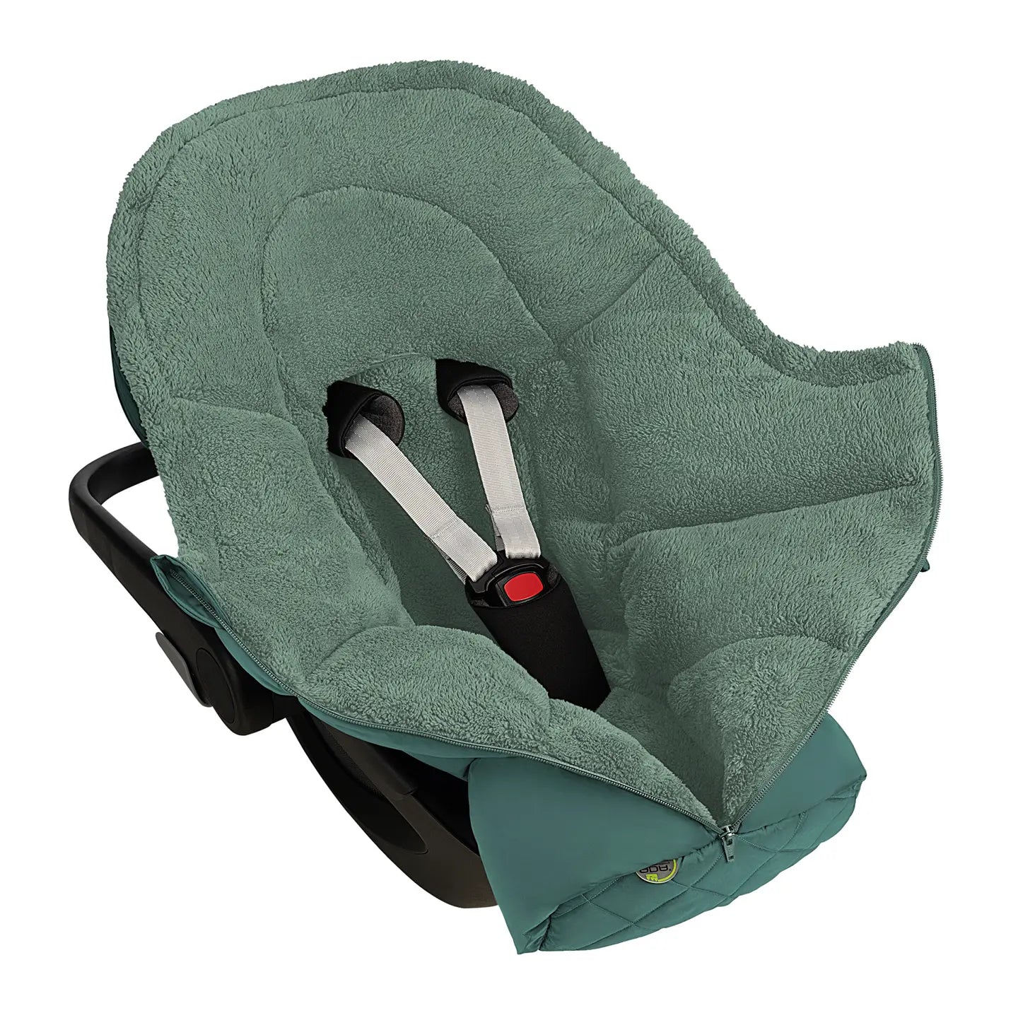 B-Ware Odenwälder Fußsäckchen Gino Winterfußsack Babyschale Grün Ada Boden Microteddy - 4005226229477