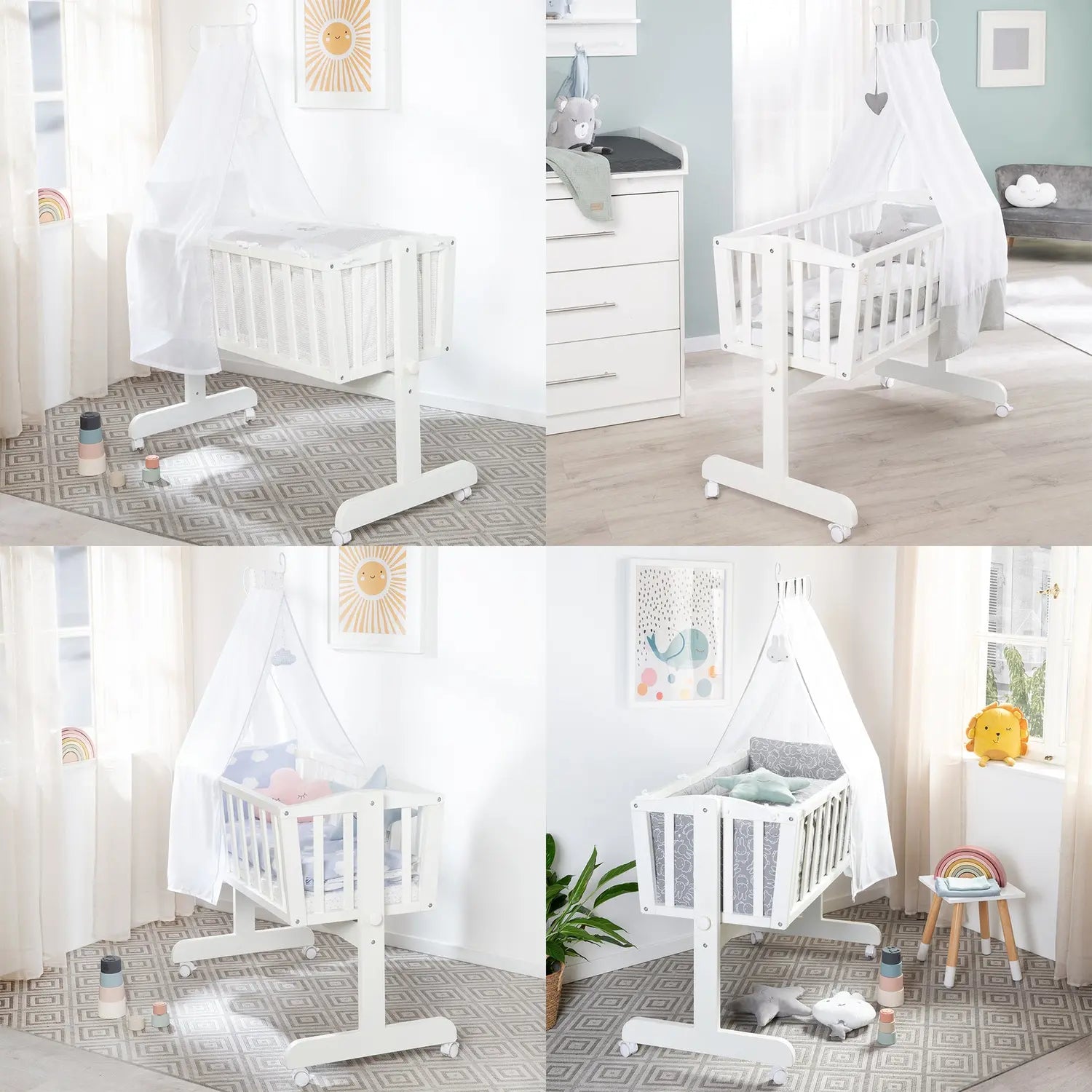 B-Ware Roba Stubenbett 4in1 Dream Big Babybett Kinderbett Bett Bettchen Mdf Weiß - 4005317335667