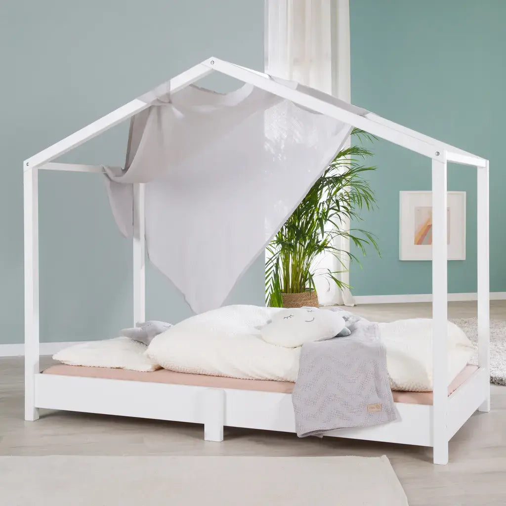 Roba Hausbett Kinderbett Bett 70x140 Cm Lattenrost Holz Weiß Kinderzimmer B-Ware