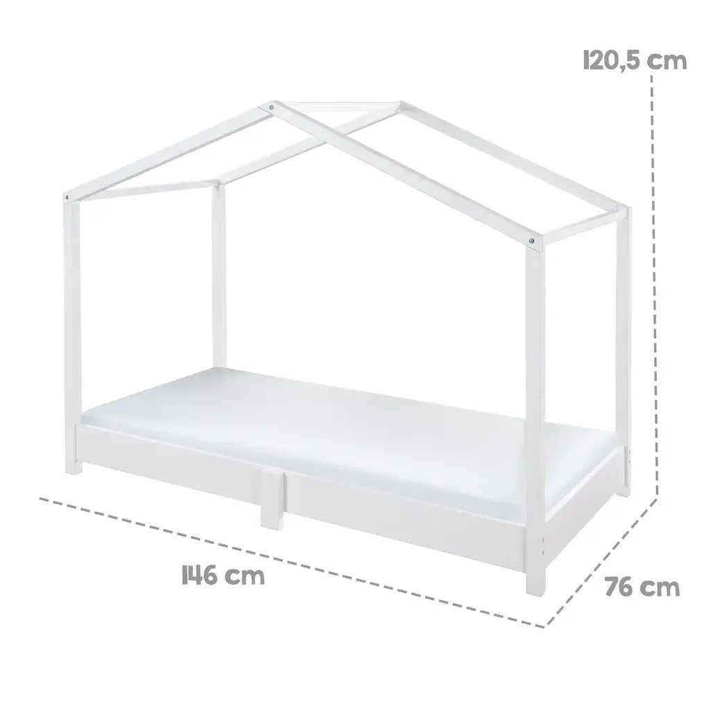 Roba Hausbett Kinderbett Bett 70x140 Cm Lattenrost Holz Weiß Kinderzimmer B-Ware