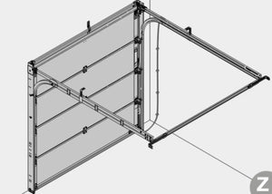 B-Ware Hörmann Schienenpaket Führungsschiene Z Br 40 Torhöhe Garagentor 2125 Mm