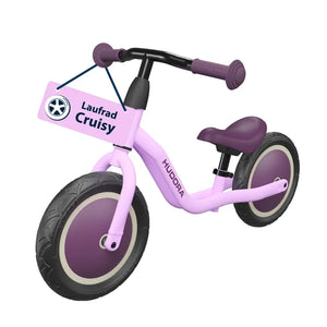 B-Ware Hudora Laufrad Kinder Fahrrad Cruisy Lavender Balance Bike Robuster Rahmen Retro