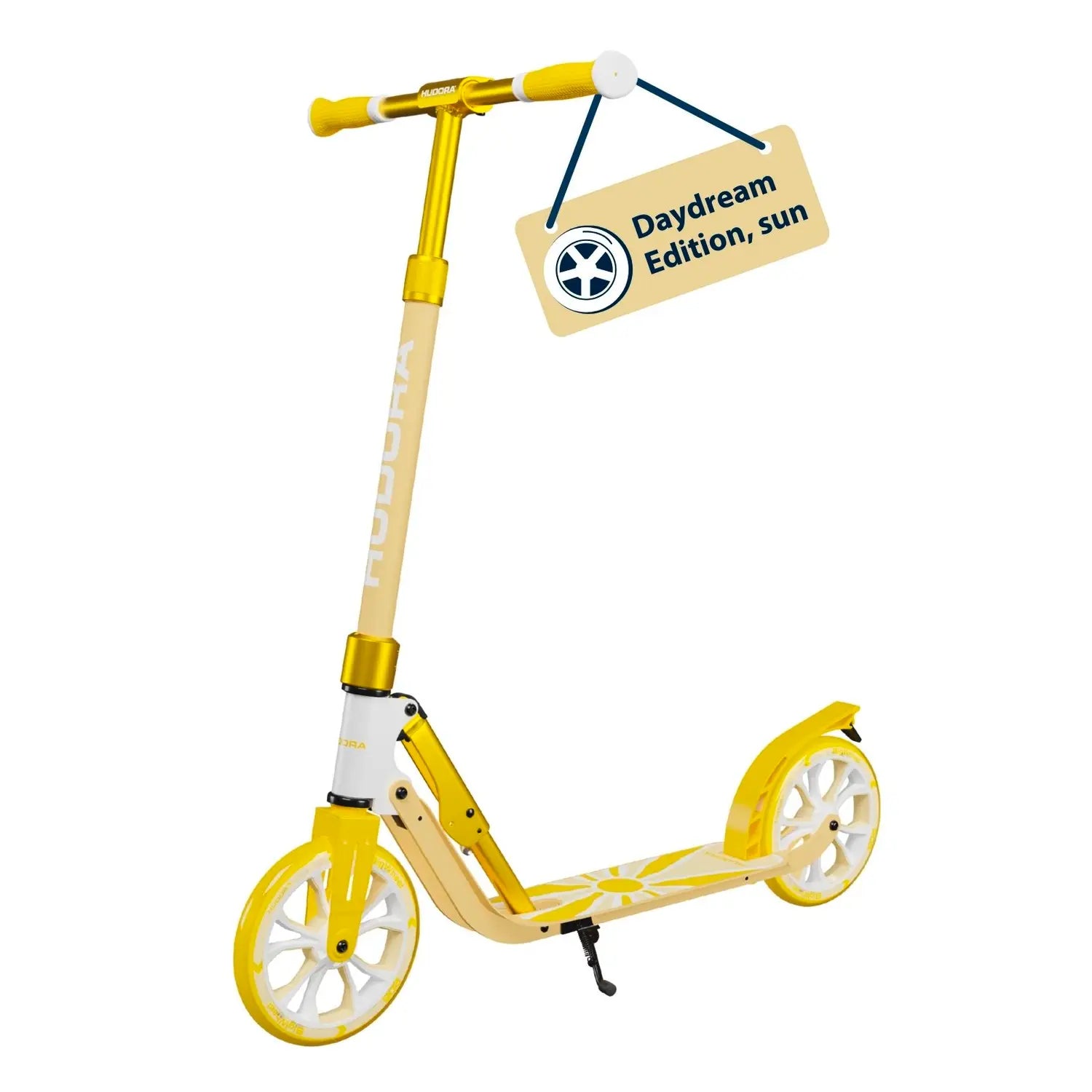 B-Ware Hudora Tretroller Scooter Big Wheel 205 Daydream Edition Sun Aluminium Gelb - 4005998142080