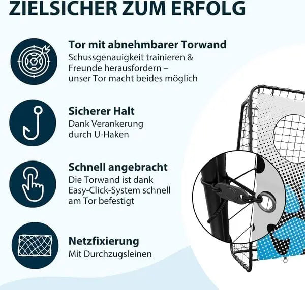 B-Ware Hudora Fußballtor Torwand Trainer Goal Fußballnetz Familie Outdoor Spiel10 - 4005998769492