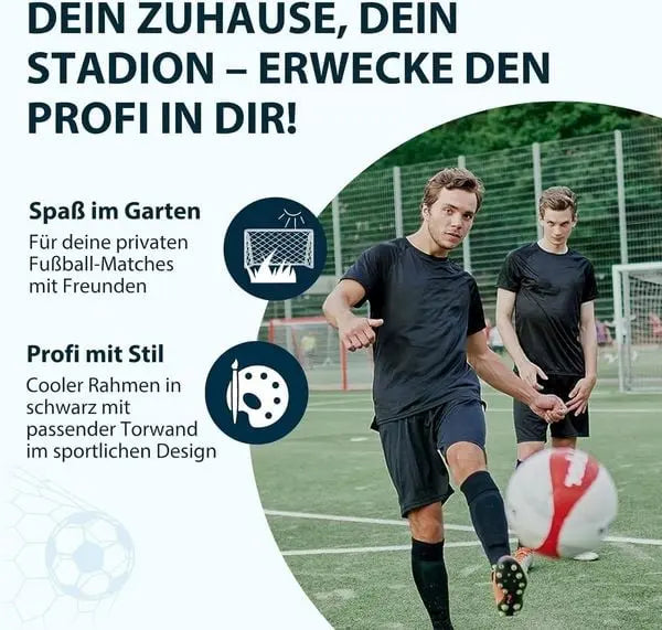 B-Ware Hudora Fußballtor Torwand Trainer Goal Fußballnetz Familie Outdoor Spiel10 - 4005998769492
