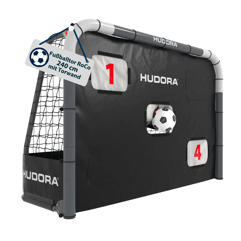 B-Ware Hudora Fußballtor Torwand Tor Ro Co 240 Cm Targetshot Netzmontage Grau Siehe Text - 4005998769744