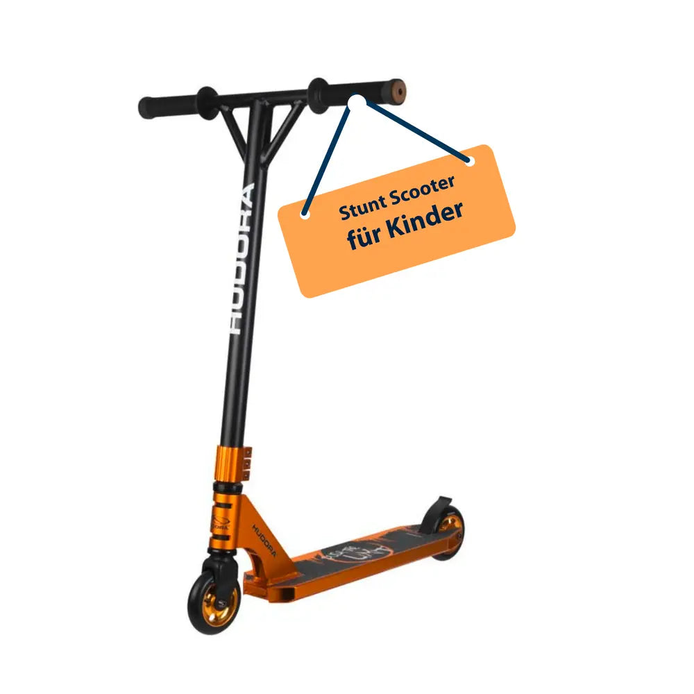 B-Ware Hudora Stunt Scooter Roller Freestyle Xr 25 Gold Aluminium Robuste Rollen Wendig - 4005998857786