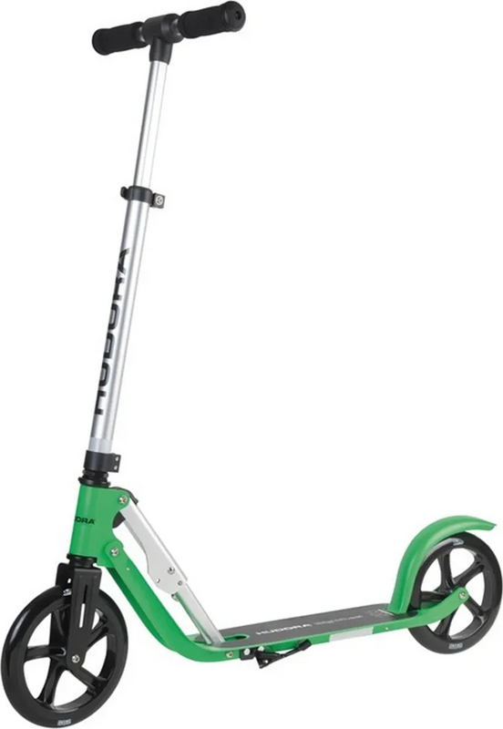 B-Ware Hudora City Scooter Roller Big Wheel Tretroller 205mm Silber Grün Kickroller 578