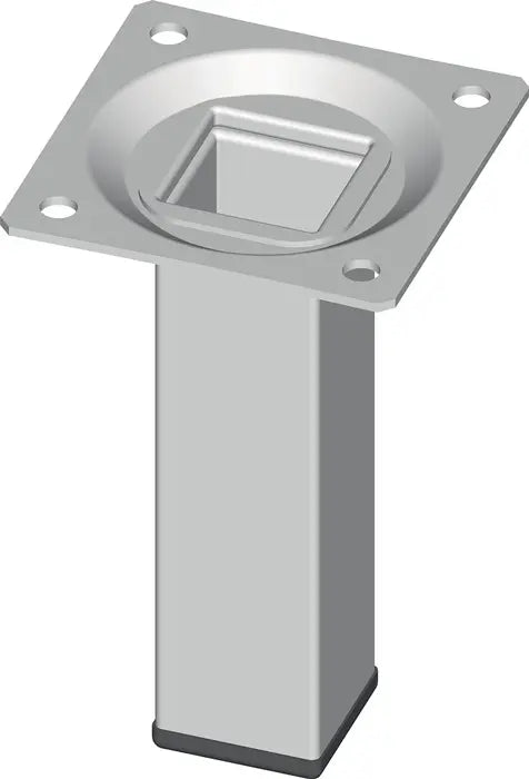 B-Ware Alfer Aluminium Tischbein Möbelfuß Weiß Stahl Anschraubplatte 200mm 12 Stück - 4006676501786