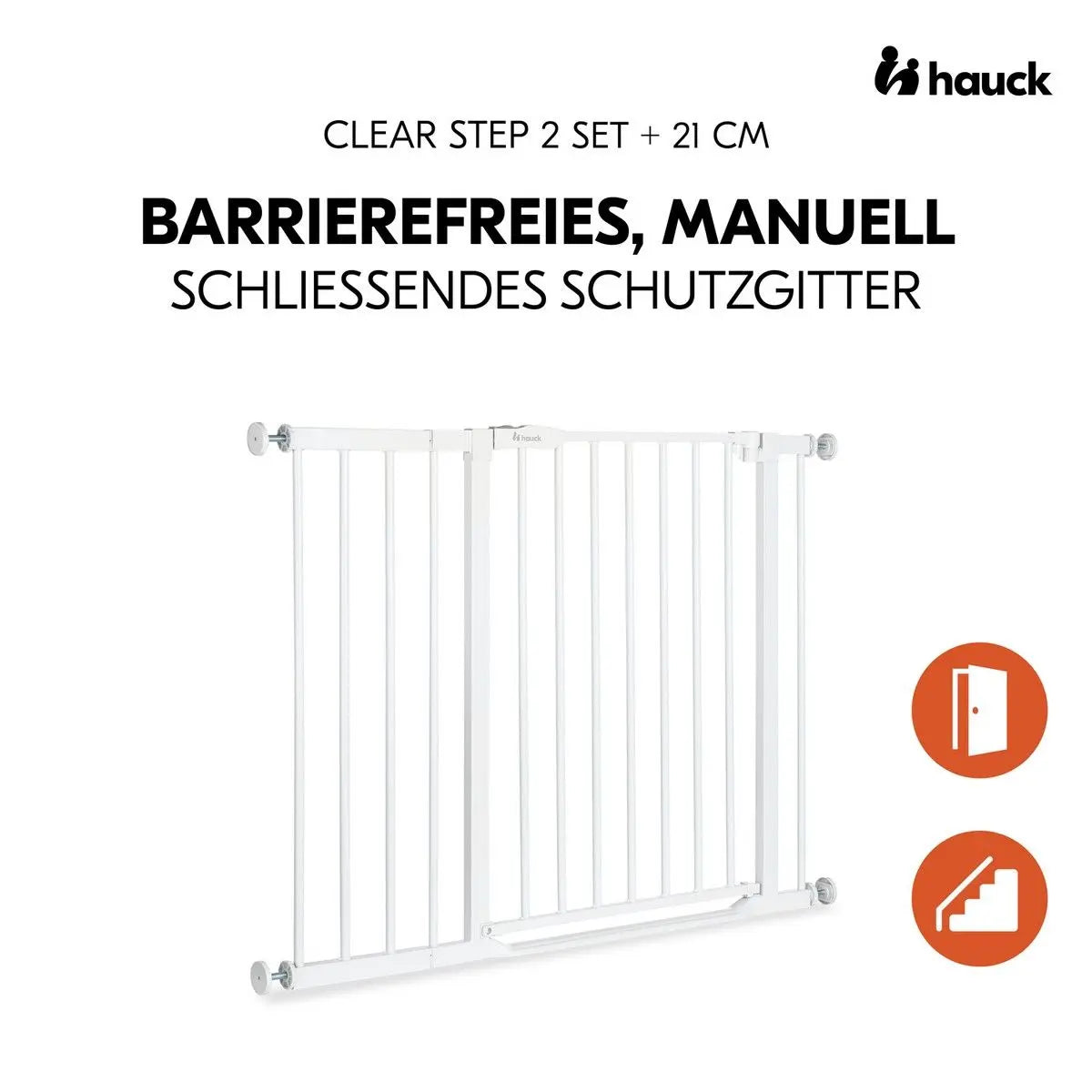 B-Ware Hauck Treppenschutzgitter Kinderschutzgitter Clear Step 2 Metall Weiß 96 101 Cm - 4007923597552