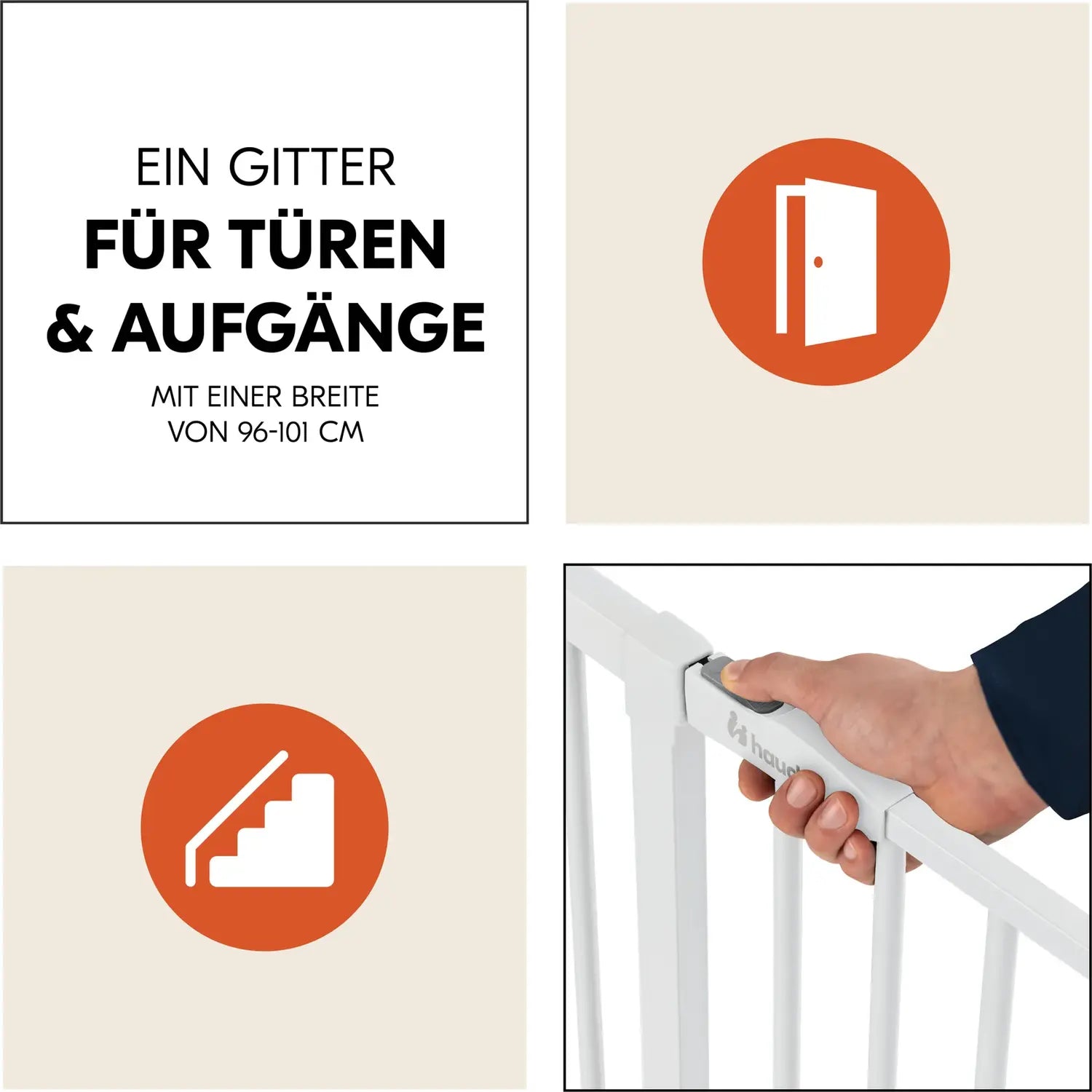 B-Ware Hauck Schutzgitter Treppengitter Türgitter Open N Stop 2 Set Verlängerung 21 Cm - 4007923597606