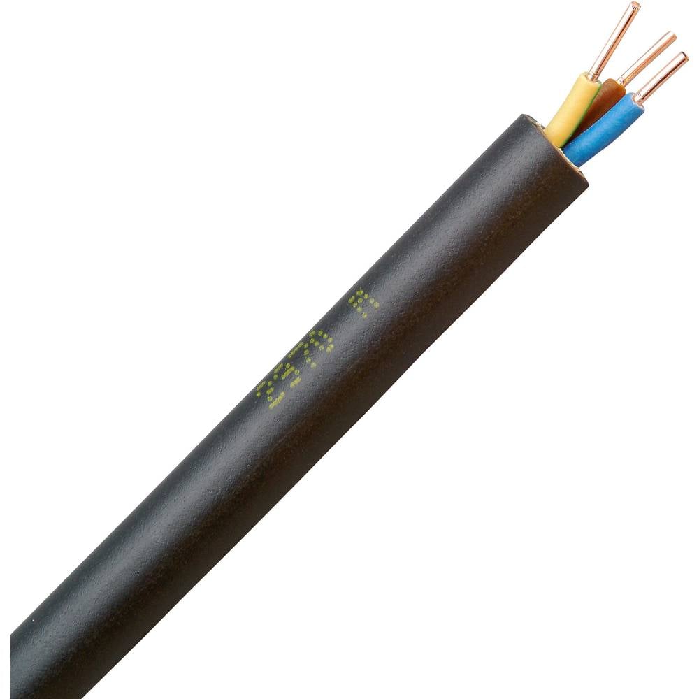 Kopp Erdkabel Stromkabel NYY-J 3 G 1.5 mm² Kabel Schwarz 10 m 5 STÜCK - 4008222390530