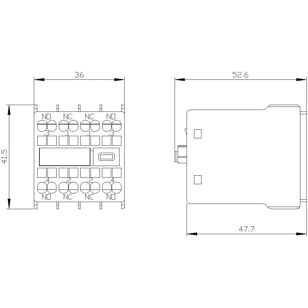 B-Ware Siemens Hilfsschalterblock 2 S+2ö Schaltgerät Hilfsschalter Aufsteckbar Federzug - 4011209892996