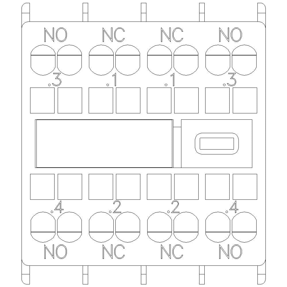 Siemens Hilfsschalterblock 2S+2Ö Schaltgerät Hilfsschalter Aufsteckbar Federzug - 4011209892996
