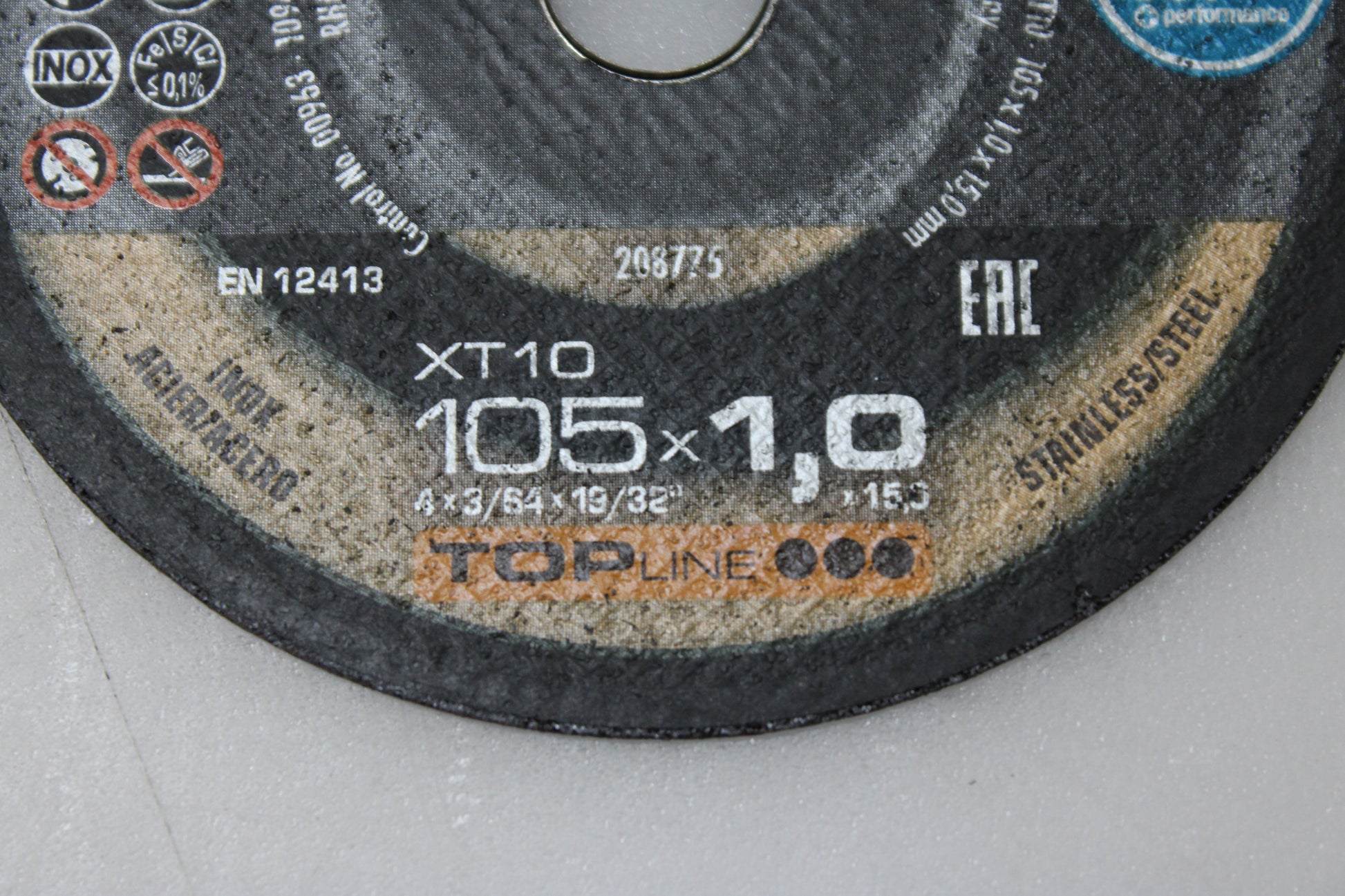 Rhodius Trennscheibe Scheibe Metall 105mm XT10 gerade 1mm Bohrung 15mm 25 STÜCK - 4011890072554
