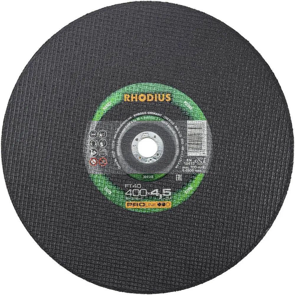 B-Ware Rhodius Ft40 Trennscheibe Schneidscheibe Metall Kunststoff 400x4,5x25,4 10 Stück  - 4011890128398
