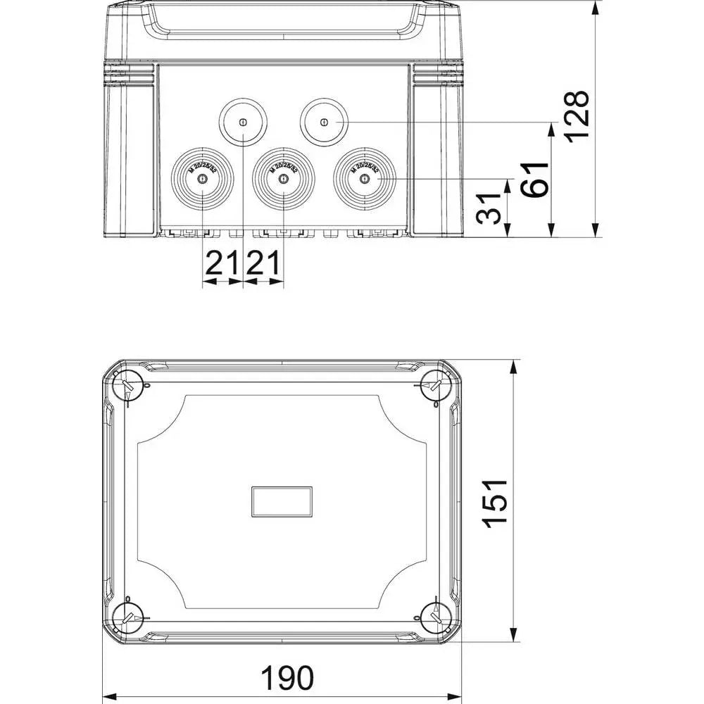 B-Ware Obo Bettermann Abzweigdose Kabelabzweigkasten Ip67 Kunststoff 191 X 151 Mm - 4012196586639