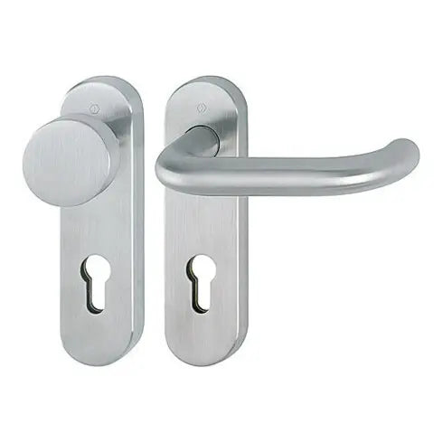 B-Ware Hoppe Fs Garnitur Türbeschlag Set Feuerschutz Grau Edelstahl Matt Kurzschild Pz - 4012789520491