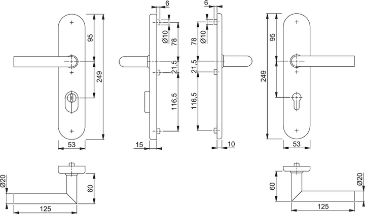 Hoppe Ht Schutz Drückergrt Langsch Amsterdam E1400 Z 3332 Za 3310 Pz E92 Er B-Ware - 4012789684308