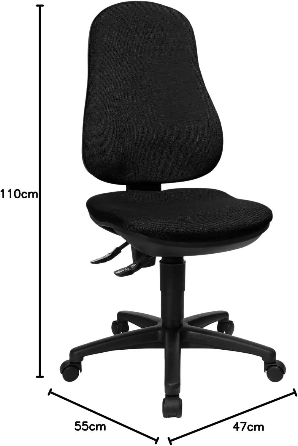 B-Ware Topstar Bürostuhl Point 70 Drehstuhl Stuhl Schwarz Stoff Kunststoff 55x47x110 Cm - 4014296541952