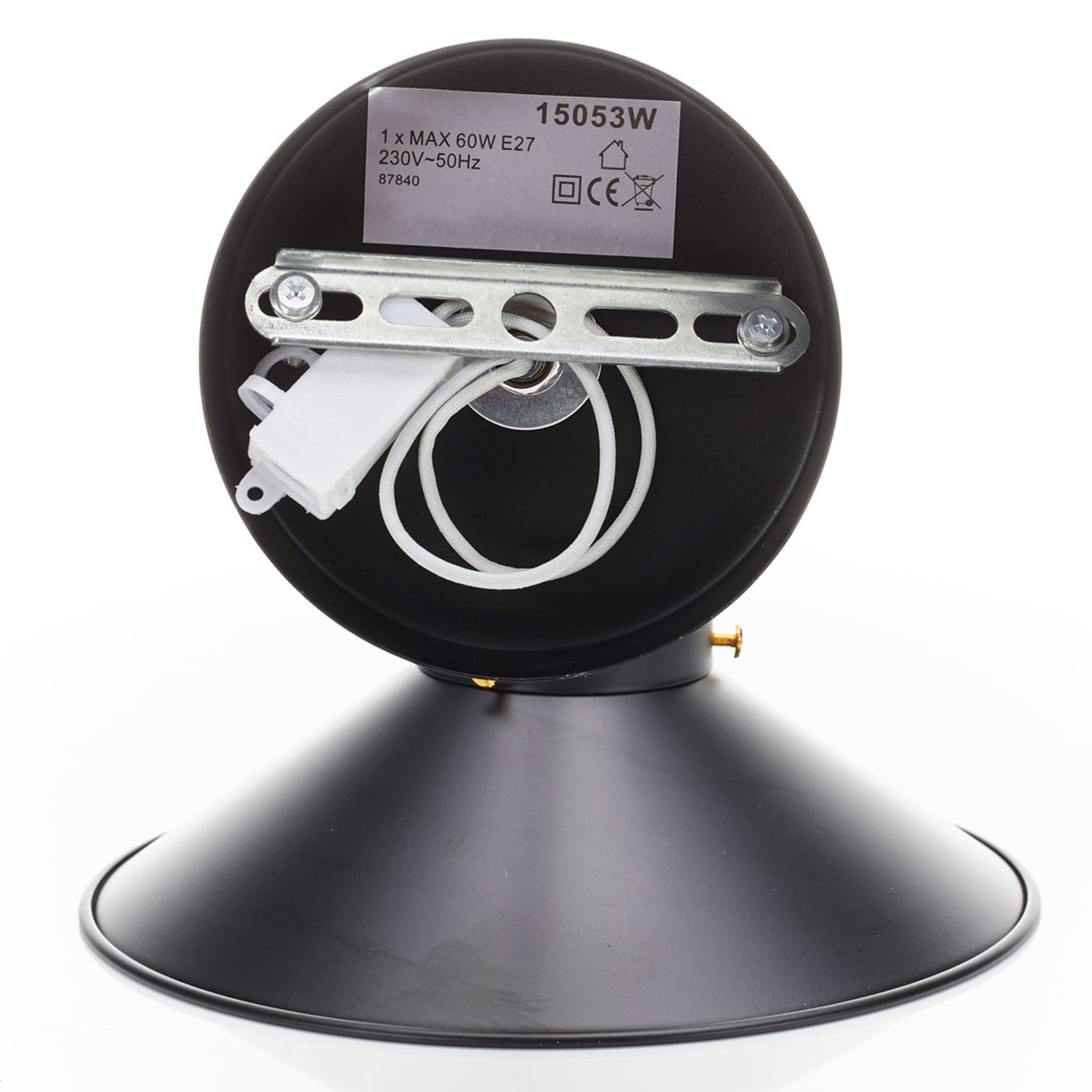 Globo Wandleuchte Viktor im Industriedesign schwarz altmessing dimmbar 1x60W E27 - 9007371337194