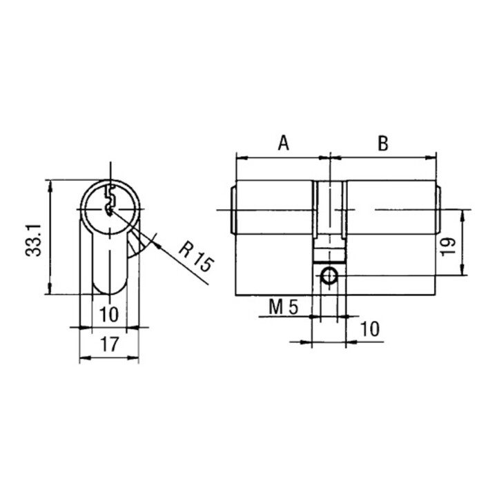 B-Ware Bks Profildoppelzylinder Zylinder Türschloss Messing Vernickelt Pz 8812 35 75mm - 4015540556142