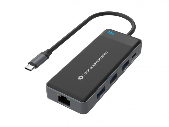 Conceptronic Donn14 G 7 In 1 Usb 3.2 Gen 1 Dockingstation Usb Hub Laptop Adapter  B-Ware - 4015867229125