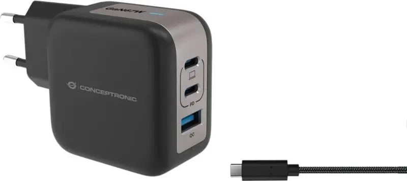 B-Ware Conceptronic Ladegerät Netzteil Usb Ladeadapter Schwarz 3 Port 150 Cm Kabel - 4015867236512