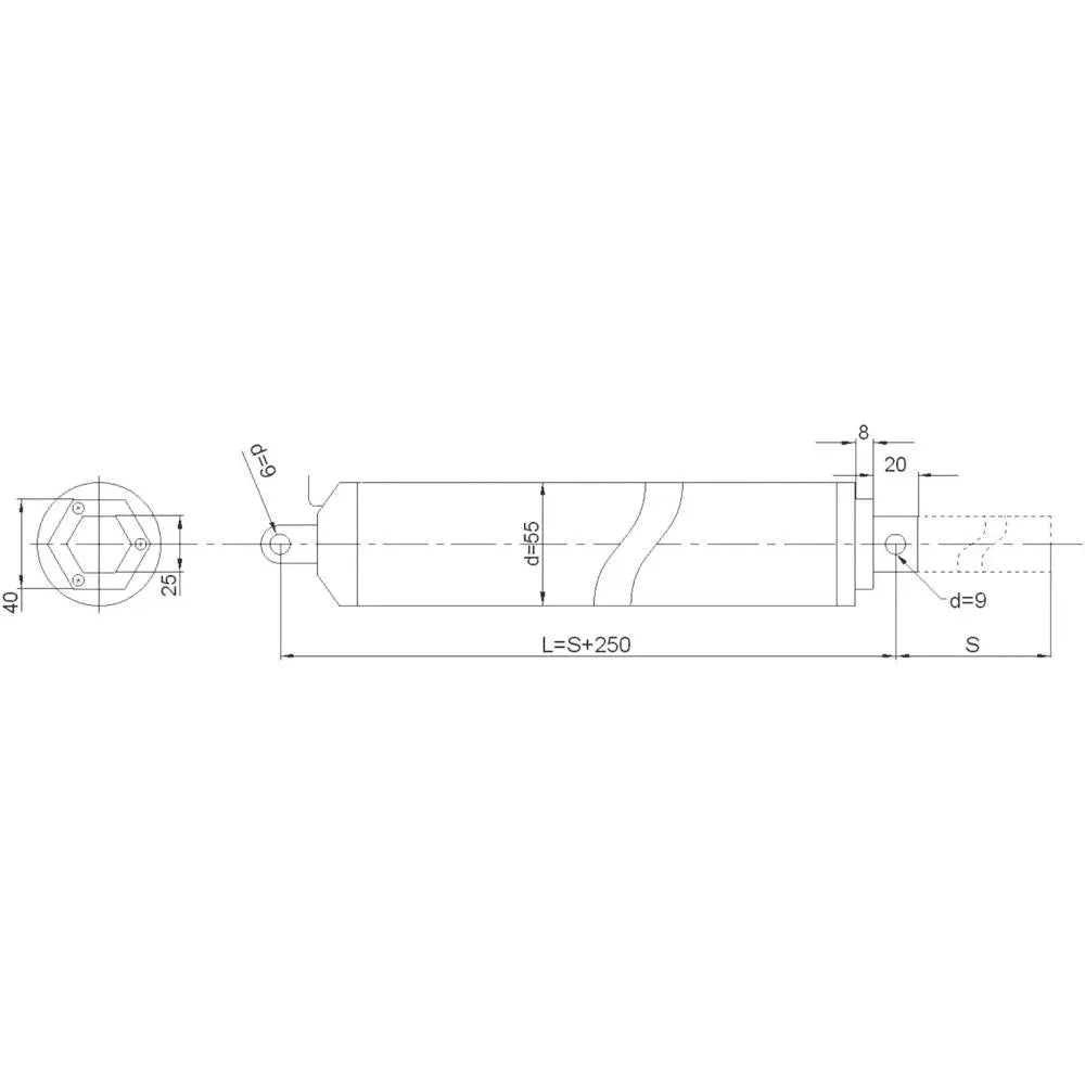 B-Ware Drive System Europe By Msw Elektrozylinder Dsak4 24 100 500 Ip54 24 Vdc 500 Mm - 4016132683789