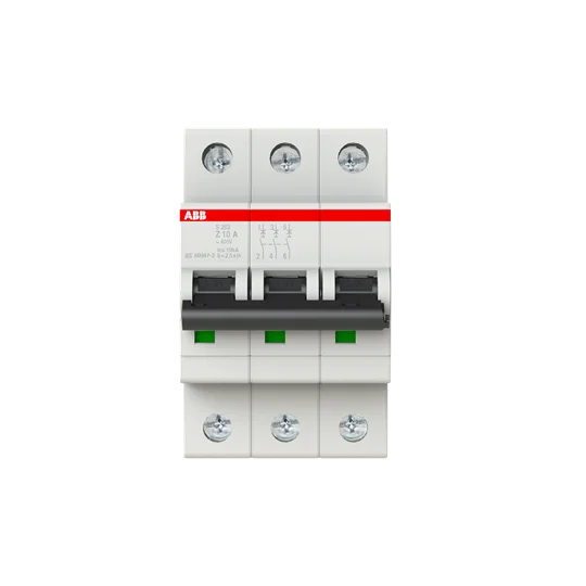 ABB Leitungsschutzschalter Sicherungsautomat LS-Schalter S203-Z10 10A 400V 3 Pol - 4016779609487