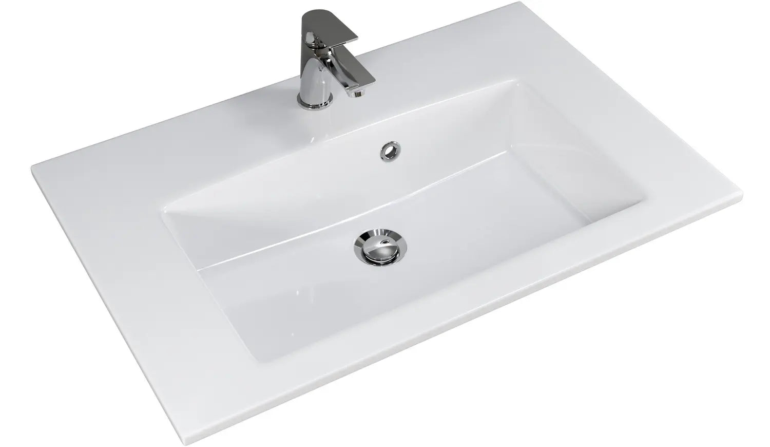 B-Ware Saphir Badmöbel Set Waschtisch Unterschrank Spiegelschrank Led Riviera Eiche - 4017026107633