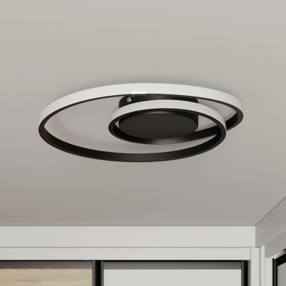 Lindby Kyron LED-Deckenlampe Hängelampe Lampe Leuchten Licht 22W schwarz matt