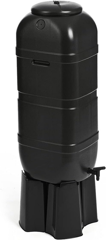 Kreher Regensammler Wassertonne Regentonne 100 L Standfuß Füllautomat Schwarz B-Ware - 4017787899488