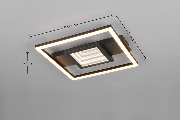 Reality Led Deckenleuchte Lampe Wheeler Schwarz R64801932 16 W 2000lm 3000 K B-Ware - 4017807640588