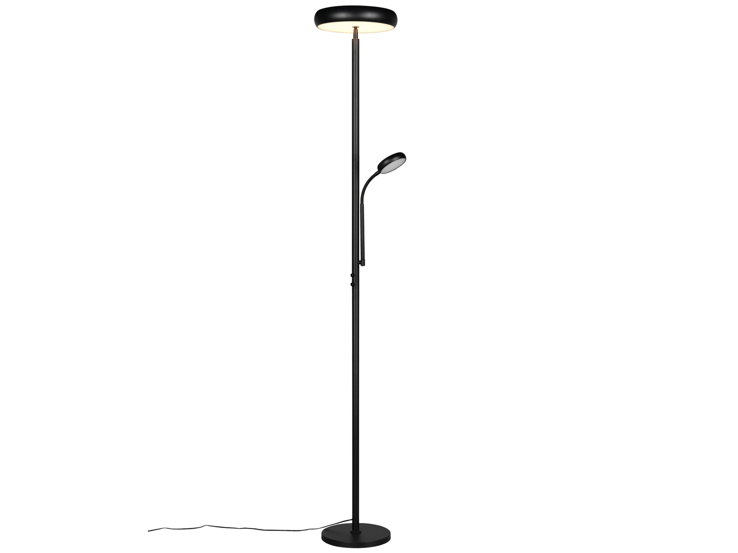 B-Ware Reality Stehleuchte Fluter Led Leselampe Palermo Schwarz Dimmbar Fernbedienung