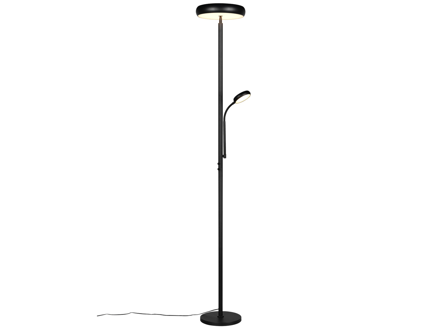 B-Ware Reality Stehleuchte Fluter Led Leselampe Palermo Schwarz Dimmbar Fernbedienung