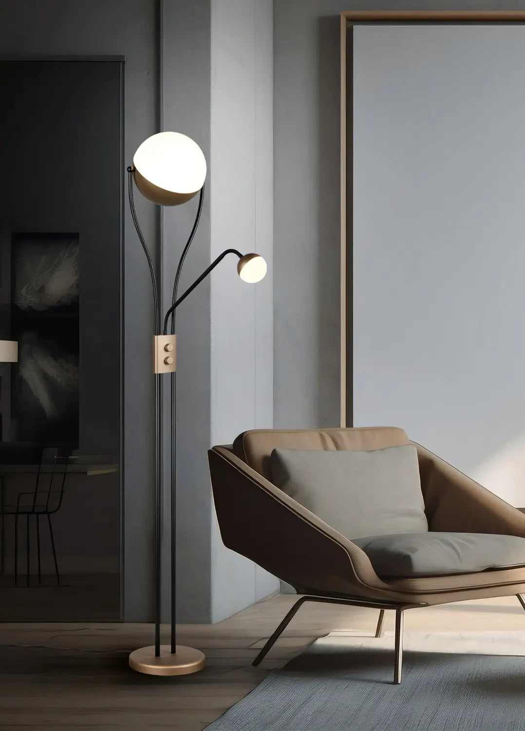 B-Ware Trio Stehleuchte Stehlampe Led Chris 18 W Dimmbar Coffee Warmweiss 30cm Leselicht - 4017807642971
