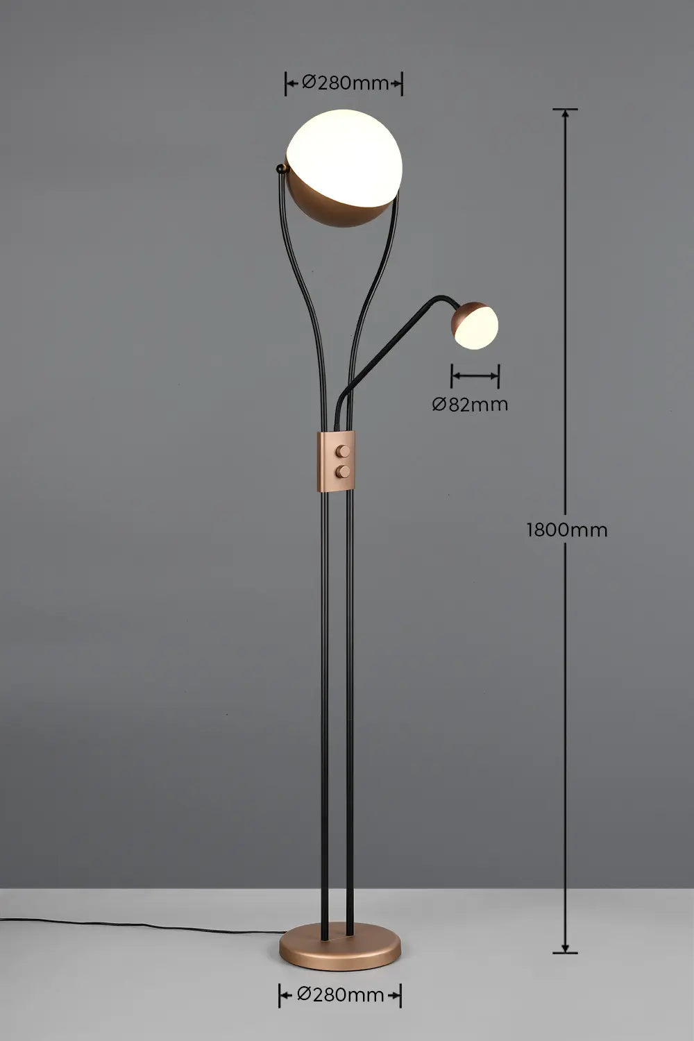 B-Ware Trio Stehleuchte Stehlampe Led Chris 18 W Dimmbar Coffee Warmweiss 30cm Leselicht - 4017807642971