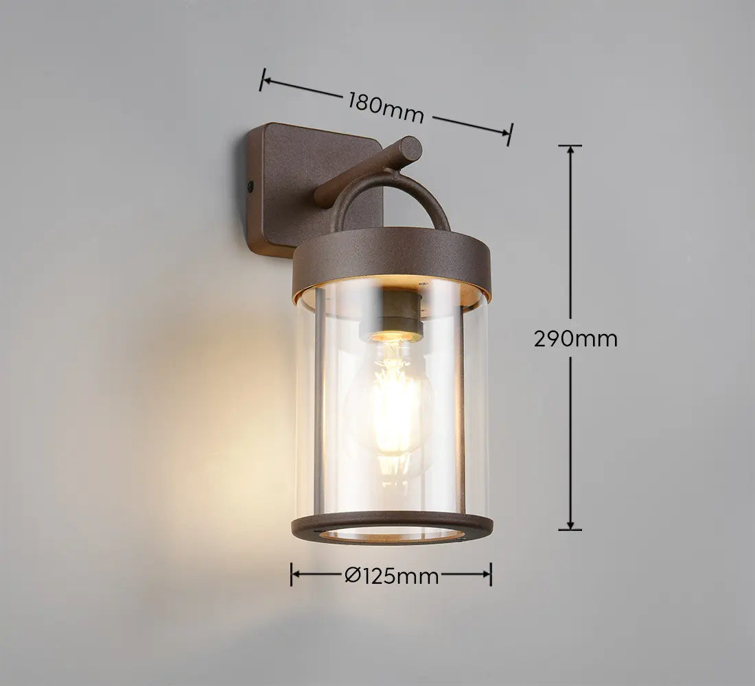 B-Ware Reality Wandleuchte Wandlampe Almeria E27 Lampe Außenleuchte Rostfarbig Ip44 - 4017807648331