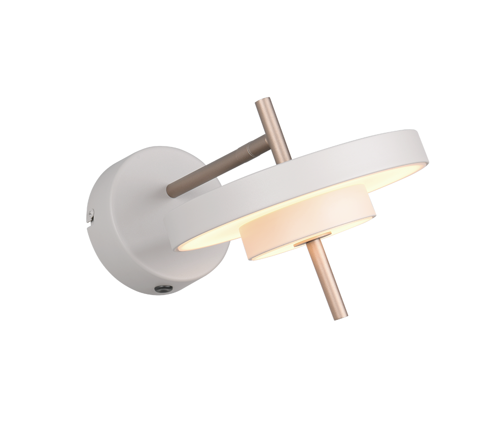 Trio Wandleuchte Wandlampe LED KEATON Metall Warm Grey Schalter FLEXconnect - 4017807655773