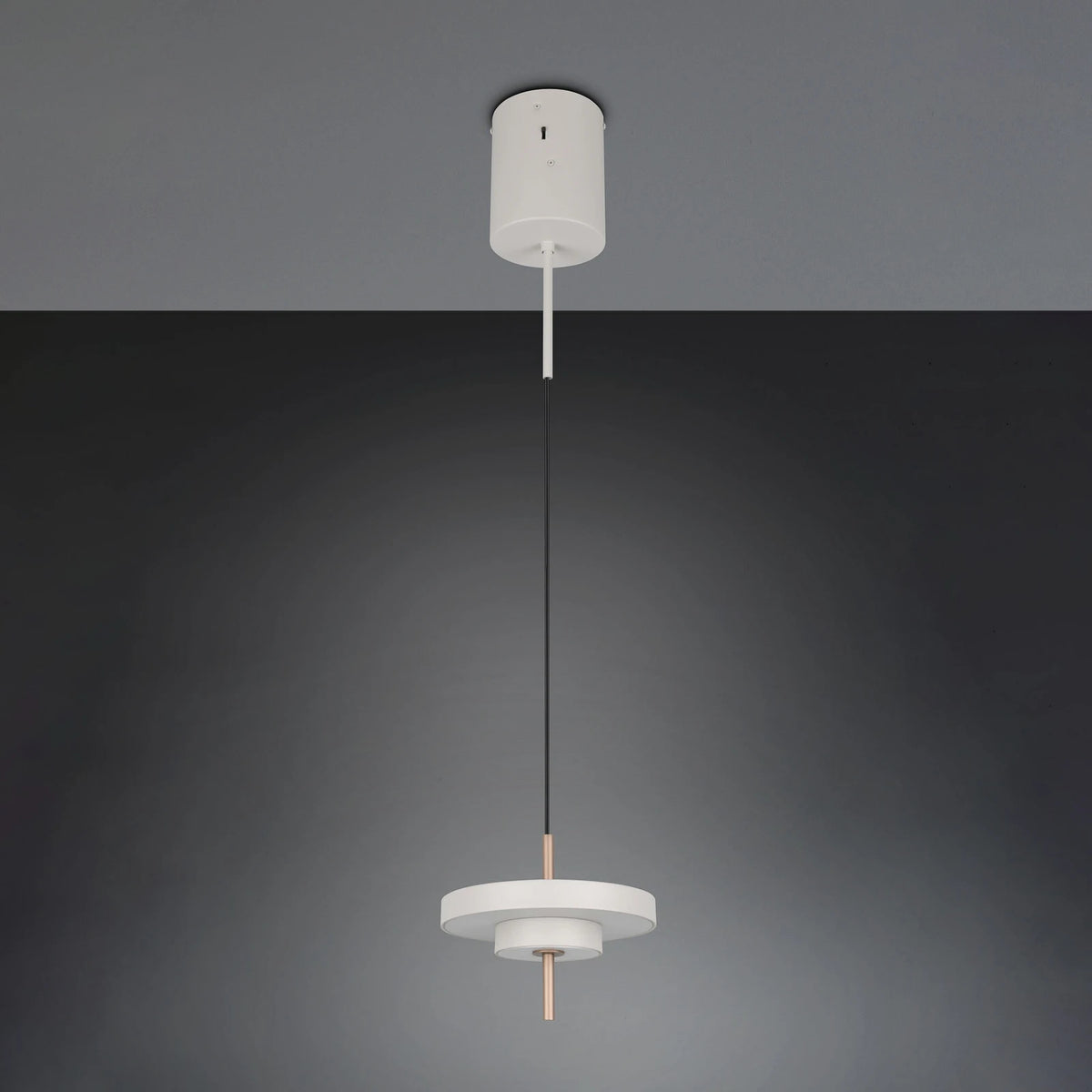 Trio Lighting Pendelleuchte Hängelampe LED Leuchte hellgrau Metall CCT dimmbar - 4017807655933