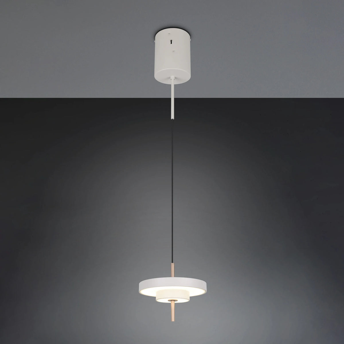 Trio Lighting Pendelleuchte Hängelampe LED Leuchte hellgrau Metall CCT dimmbar - 4017807655933