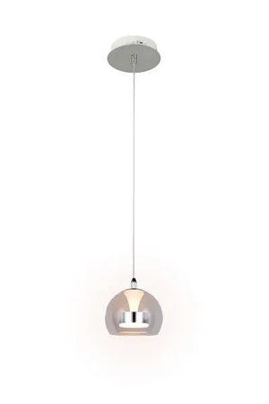 B-Ware Trio Pendelleuchte Hängelampe Flynt Led Metall Chrom Glas Wohnzimmer Esszimmer