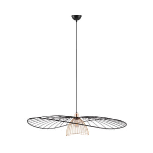 B-Ware Trio Pendelleuchte Hängeleuchte Lauris Lampe Schwarz Metall E27 LED 100 cm