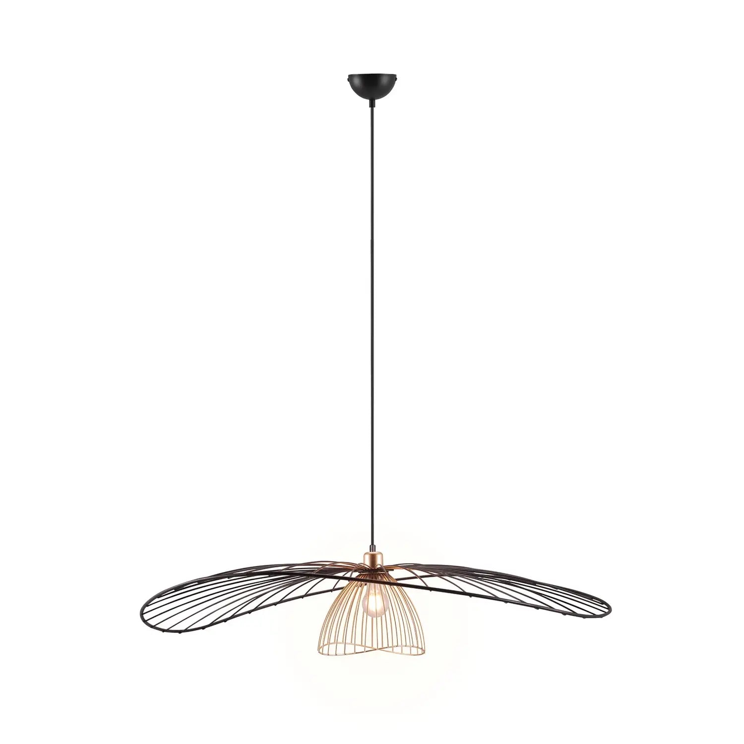 B-Ware Trio Pendelleuchte Hängeleuchte Lauris Lampe Schwarz Metall E27 Led 100 Cm - 4017807678093